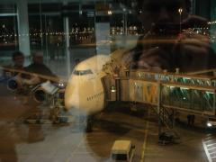 : Thai Airways Boeing 747 departing from Munich to Bangkok. My airplane for the next 11 hours.