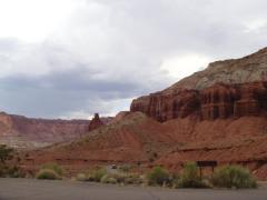 Capitol Reef right before a thunderstorm
