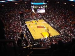 American Airlines Arena (Miami): People left before the game was over. Seems like there are no real fans in Miami.