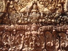 Astonishing ornaments are found all over Banteay Srei